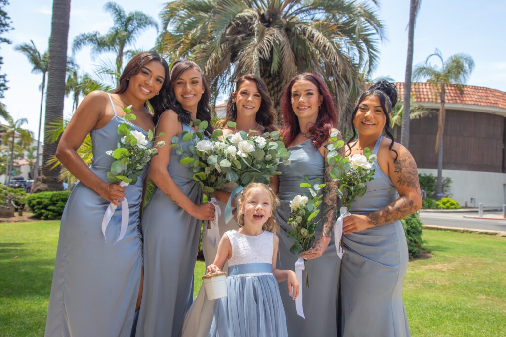 Bridal party wedding photography - Wine Country, Santa Barbara, California